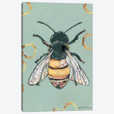 Bee Canvas Print #MNG72} by Jessica Mingo Canvas Art Print