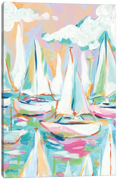 Sailboat Sea Canvas Art Print - Jessica Mingo