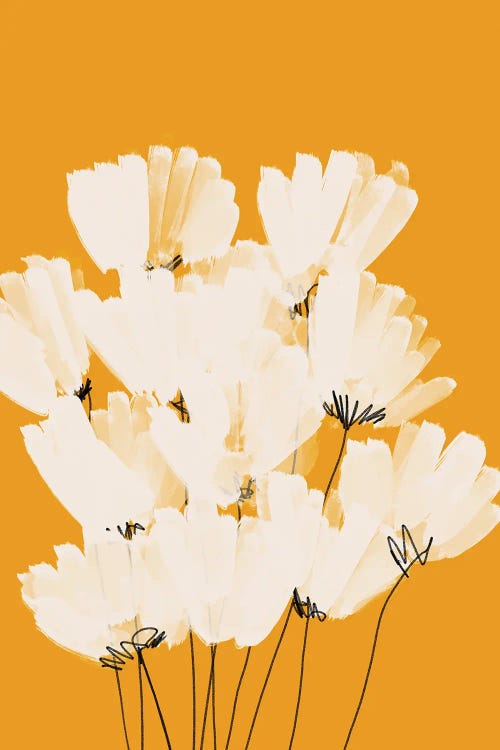 iCanvas White Flowers On Gold by Morgan Harper Nichols Canvas Print - Bed  Bath & Beyond - 33201819