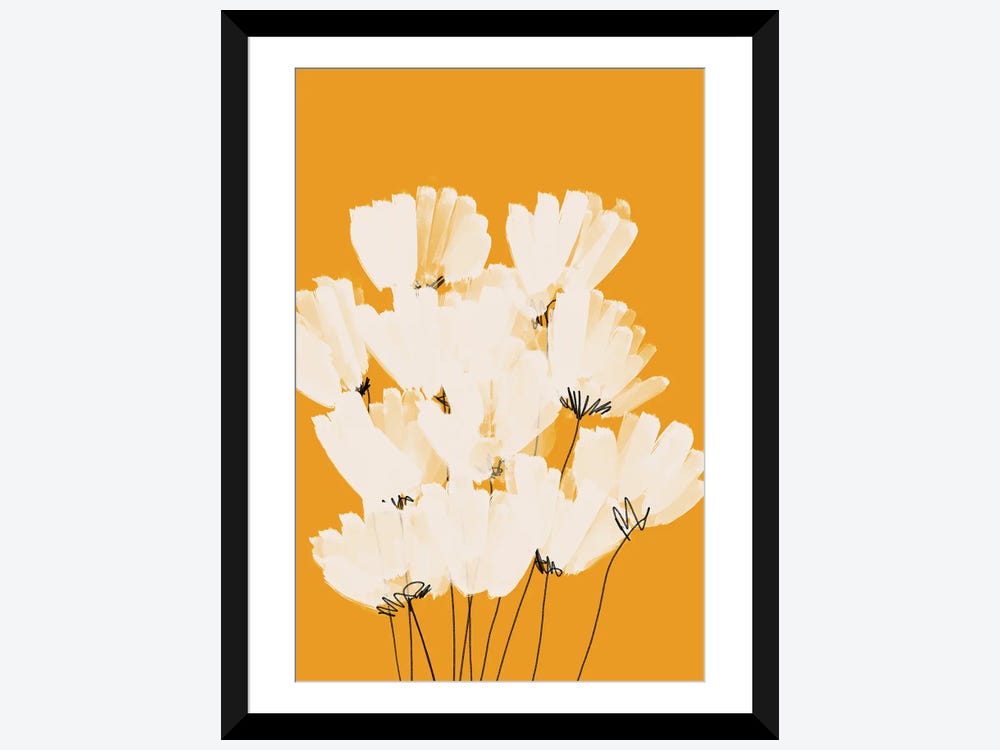 iCanvas White Flowers On Gold by Morgan Harper Nichols Canvas Print - Bed  Bath & Beyond - 33201819