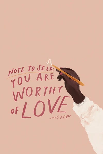 Romantic Bedroom (Love): Note To Self: You Are Worthy Of Love by Morgan Harper Nichols