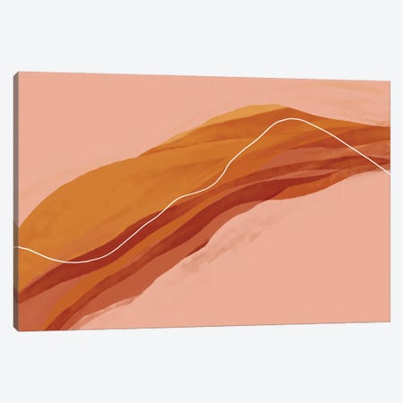 Abstract Red And Gold On Peach Canvas Print #MNH173} by Morgan Harper Nichols Canvas Print