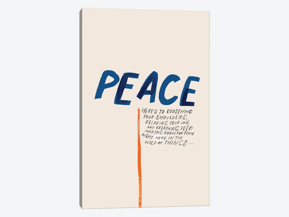 Peace: To Loosening Your Shoulders by Morgan Harper Nichols 1-piece Canvas Art Print