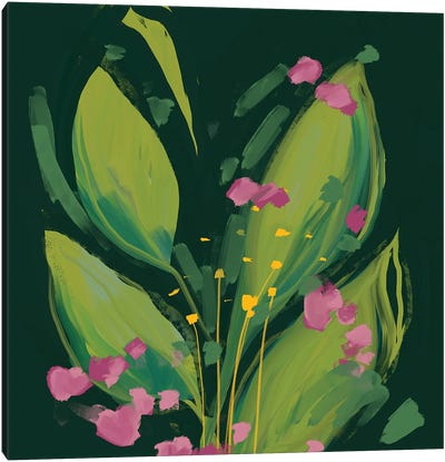Flowers I Canvas Art Print - Green with Envy