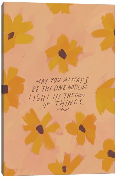 Light In The Chaos Of Things Canvas Art Print - Hope Art