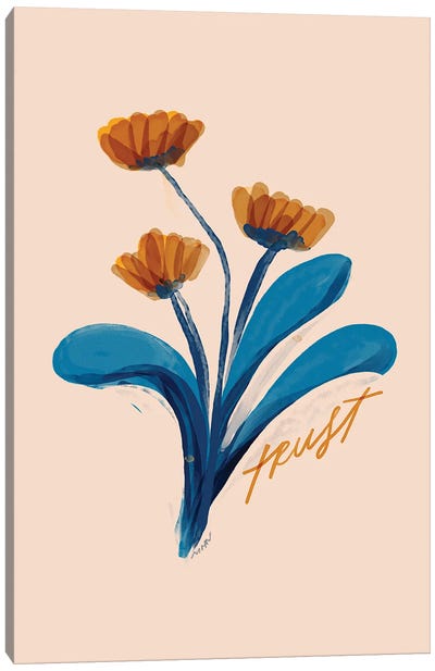 Trust Flowers Canvas Art Print - Faith Art