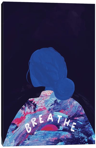 Breathe Canvas Art Print - Mental Health Awareness