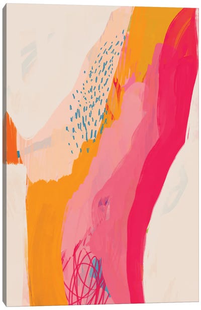 Pink Gold Dotted Abstract Canvas Art Print - Morgan Harper Nichols