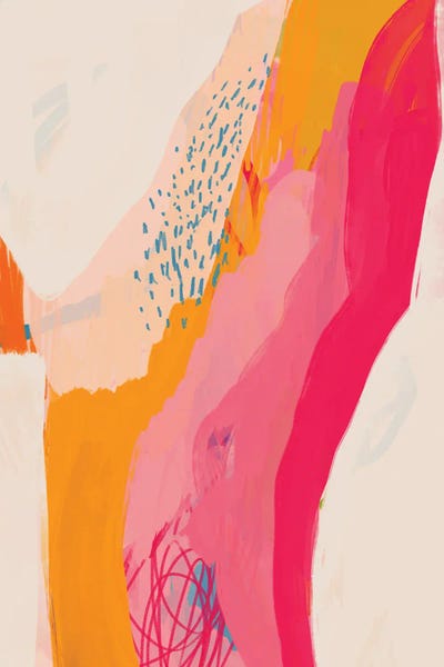 Pink Gold Dotted Abstract