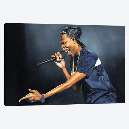 Jay-Z Canvas Print #MNJ13} by Manasseh Johnson Canvas Artwork