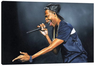 Jay-Z Canvas Art Print - Caricature Art