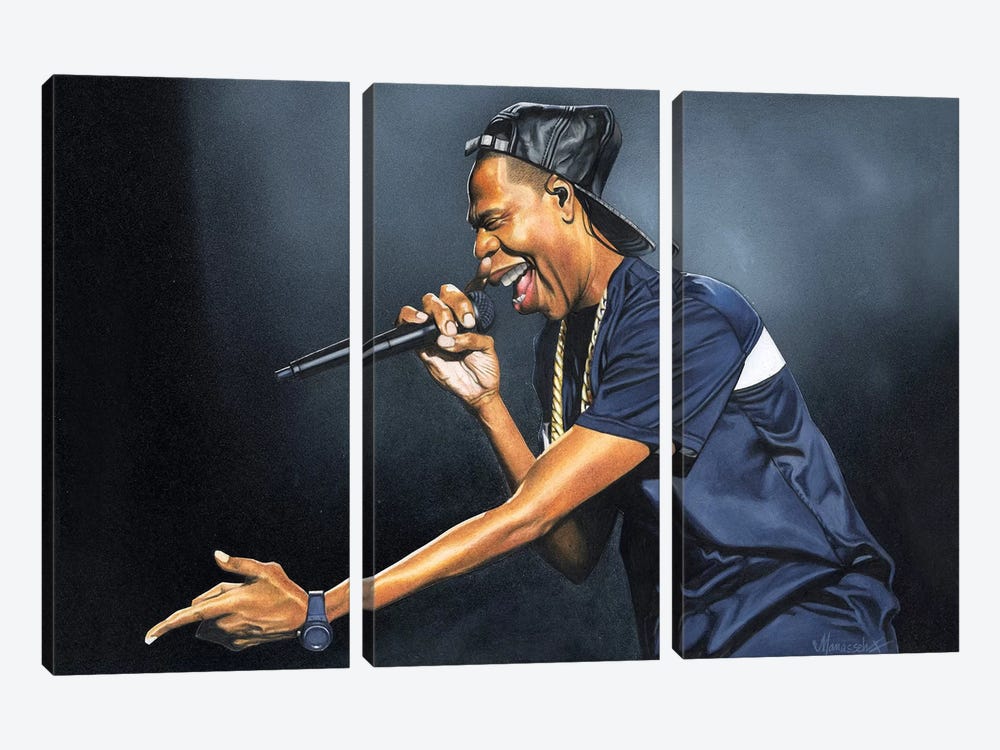 Jay-Z by Manasseh Johnson 3-piece Canvas Wall Art