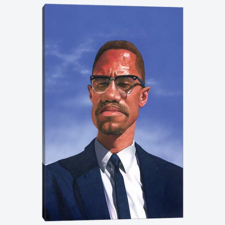 Malcolm X Canvas Print #MNJ16} by Manasseh Johnson Art Print