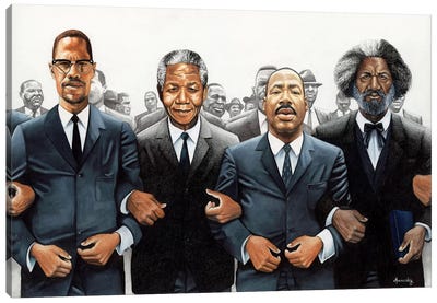 Strength In Numbers Canvas Art Print - Nelson Mandela