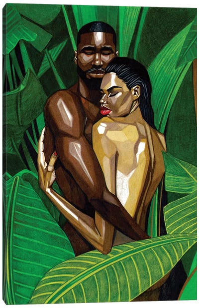 The Garden Canvas Art Print - Black Love Art