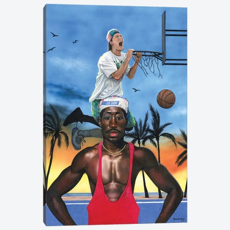 White Men Can't Jump Canvas Print #MNJ26} by Manasseh Johnson Canvas Art