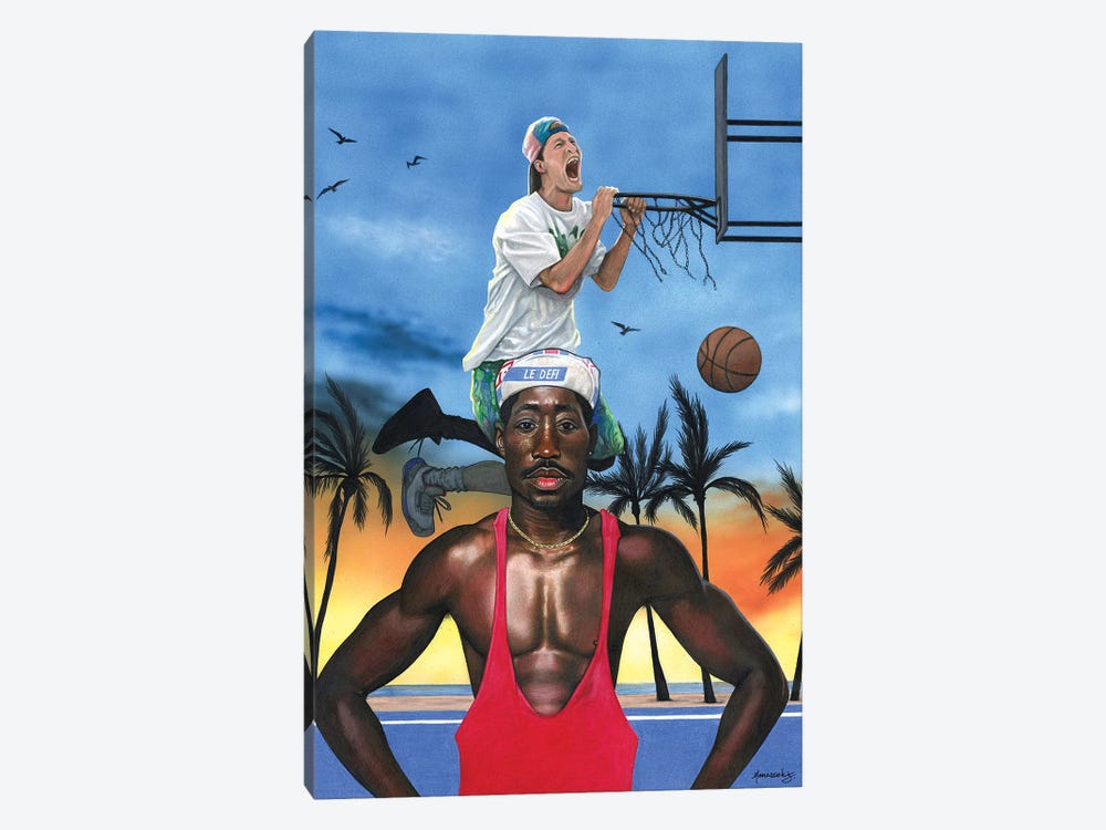 White Men Can't Jump by Manasseh Johnson 1-piece Canvas Art