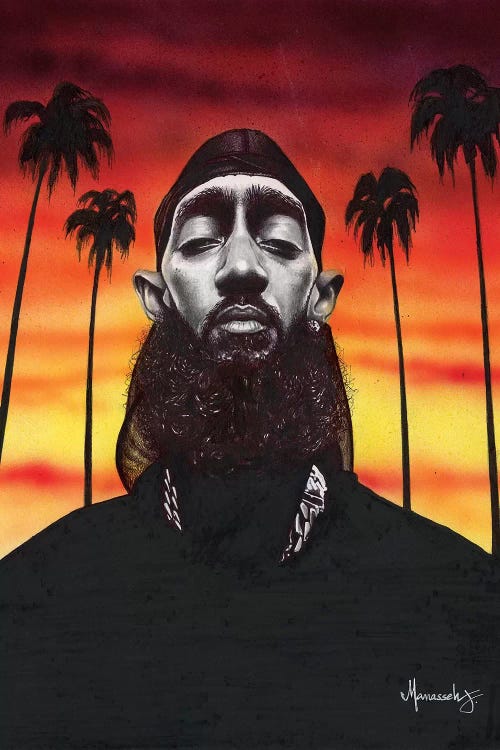 Nipsey Hussle by Manasseh Johnson wall art