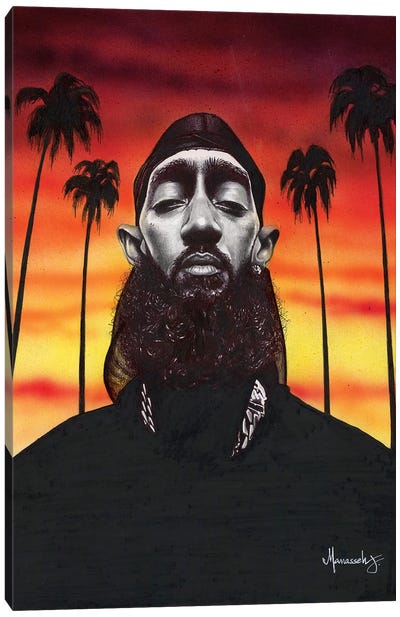 Nipsey Hussle Canvas Art Print - Black History Month