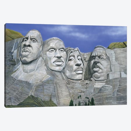 Hip-Hop Mt. Rushmore Canvas Print #MNJ29} by Manasseh Johnson Canvas Art Print