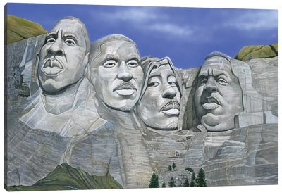 Hip-Hop Mt. Rushmore Canvas Art Print - Landmarks & Attractions