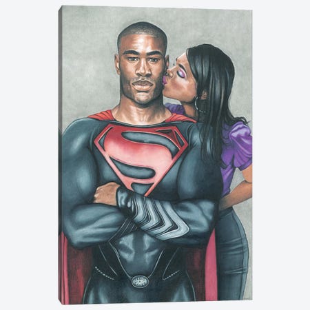 Superman Canvas Print #MNJ31} by Manasseh Johnson Canvas Artwork