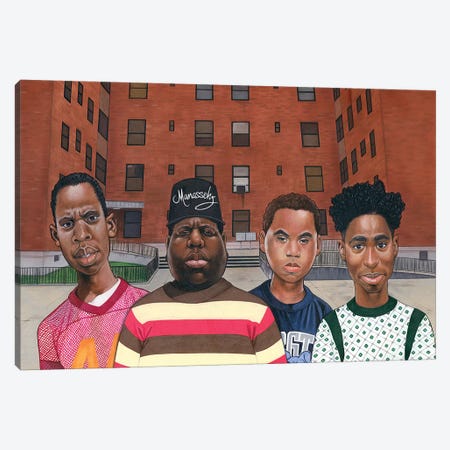 Boyz N Da Hood (Hiphop Legends) Canvas Print #MNJ38} by Manasseh Johnson Canvas Wall Art