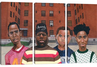 Boyz N Da Hood (Hiphop Legends) Canvas Art Print - 3-Piece Vintage Art