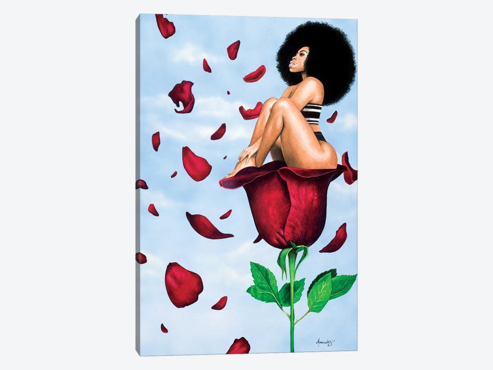 Afroses by Manasseh Johnson 1-piece Canvas Artwork