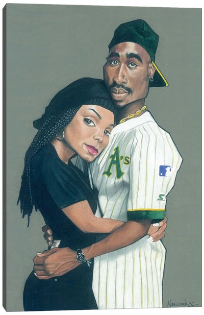 Poetic Justice Canvas Art Print - Tupac Shakur