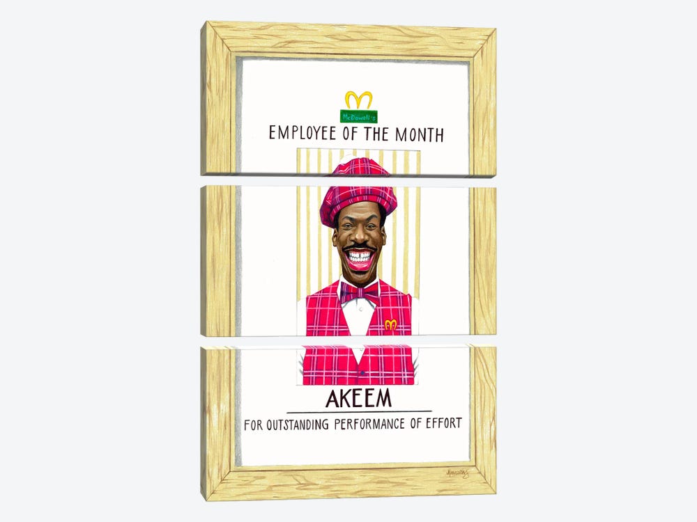 Akeem, Employee Of The Month by Manasseh Johnson 3-piece Art Print