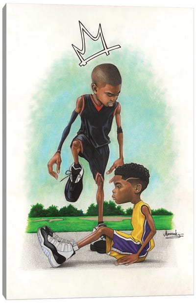 Iverson Kid Canvas Art Print - Basketball Art