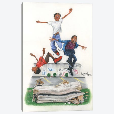 Back In The Day Canvas Print #MNJ55} by Manasseh Johnson Art Print