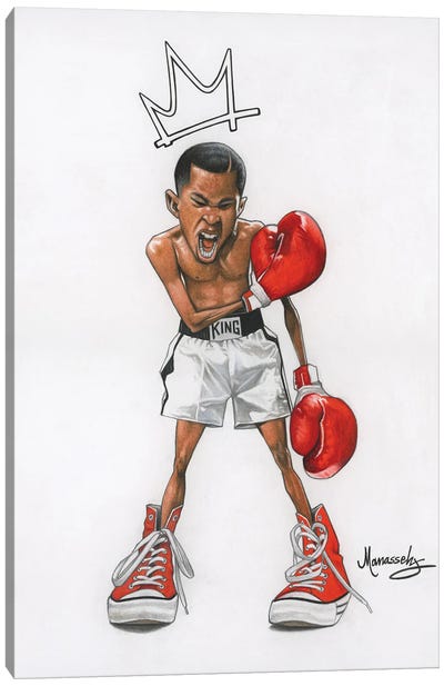 Ali Kid Canvas Art Print - Caricature Art