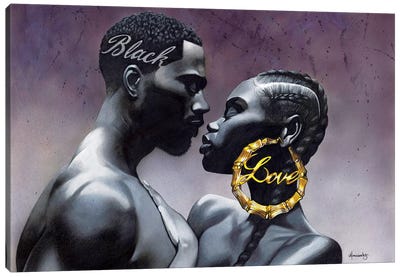 Black Love Canvas Art Print - Fine Art