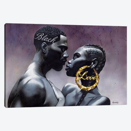 Black Love Canvas Print #MNJ5} by Manasseh Johnson Canvas Print