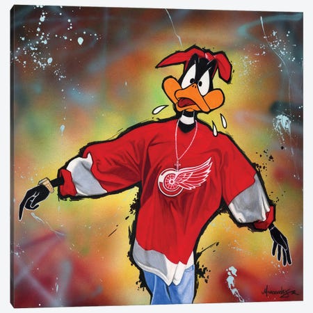 Daffy Always Spittin' Canvas Print #MNJ61} by Manasseh Johnson Art Print