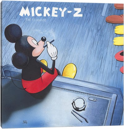 The Clubhouse Canvas Art Print - Mickey Mouse