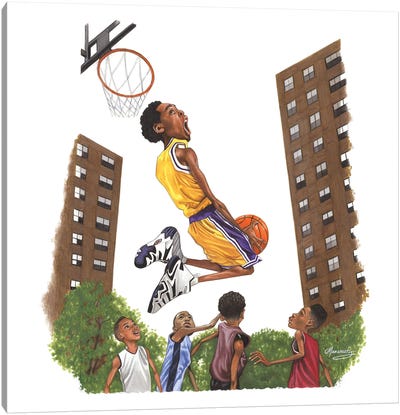 Mamba Kid Canvas Art Print - Basketball Art