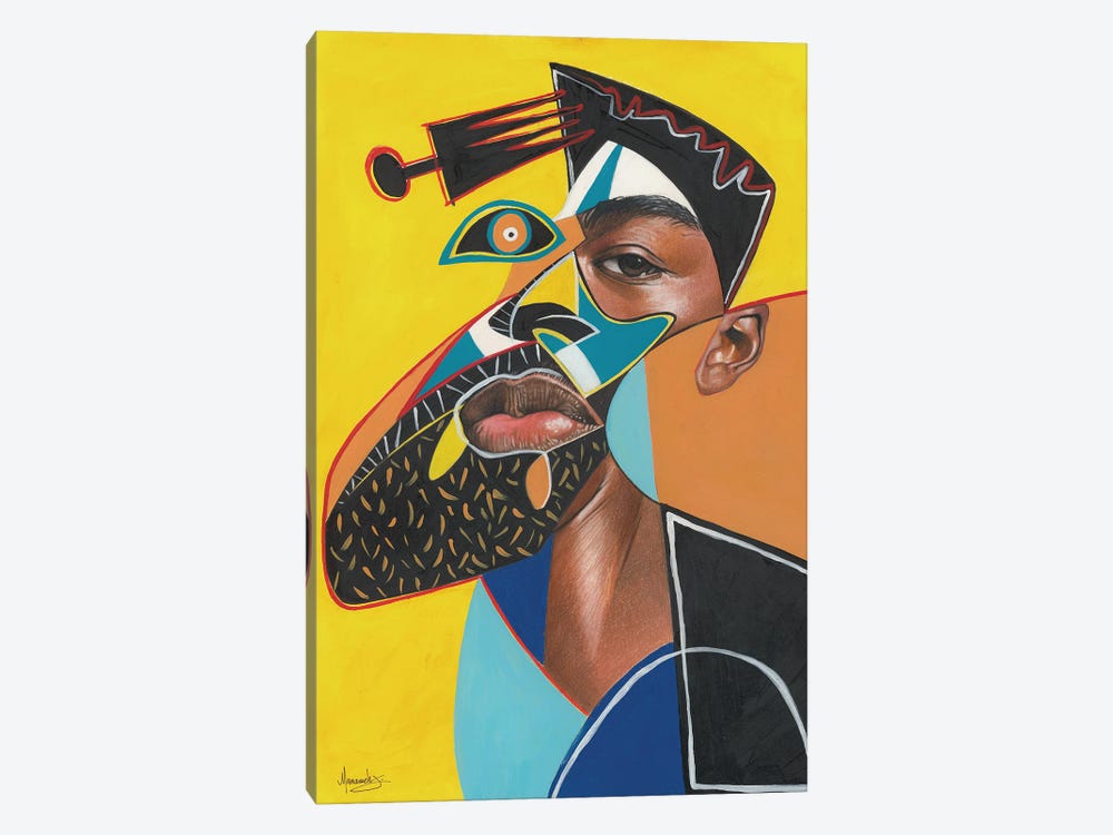 Man With Afropick by Manasseh Johnson 1-piece Art Print