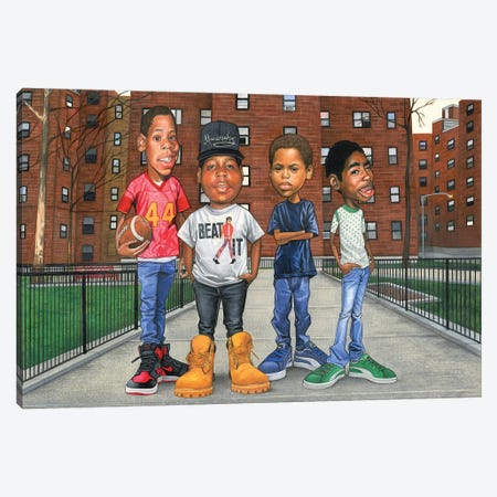 Boyz In The Hood 2.0 Canvas Print #MNJ84} by Manasseh Johnson Canvas Wall Art