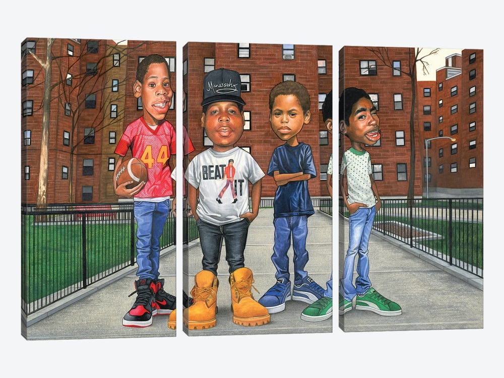 Boyz In The Hood 2.0 by Manasseh Johnson 3-piece Canvas Wall Art