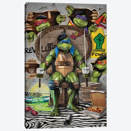 Turtle Power Canvas Print #MNJ86} by Manasseh Johnson Canvas Wall Art