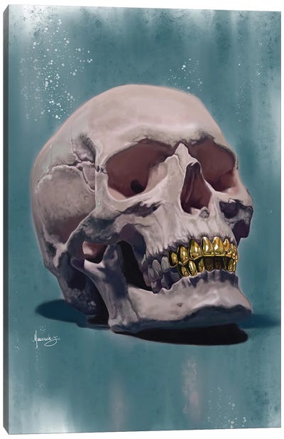 Skull Grill Canvas Art Print - Manasseh Johnson