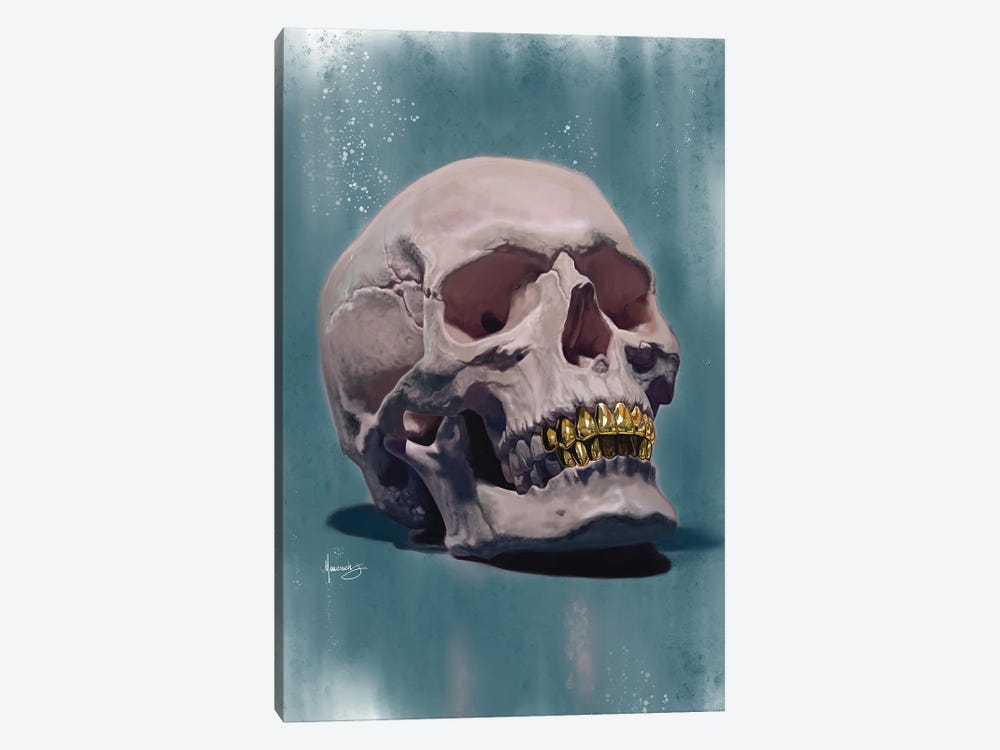 Skull Grill by Manasseh Johnson 1-piece Canvas Art Print