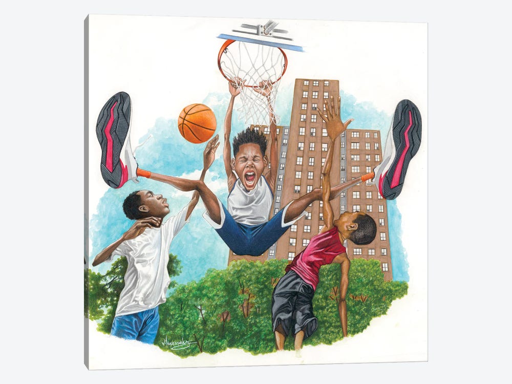 Attack The Rim by Manasseh Johnson 1-piece Canvas Wall Art