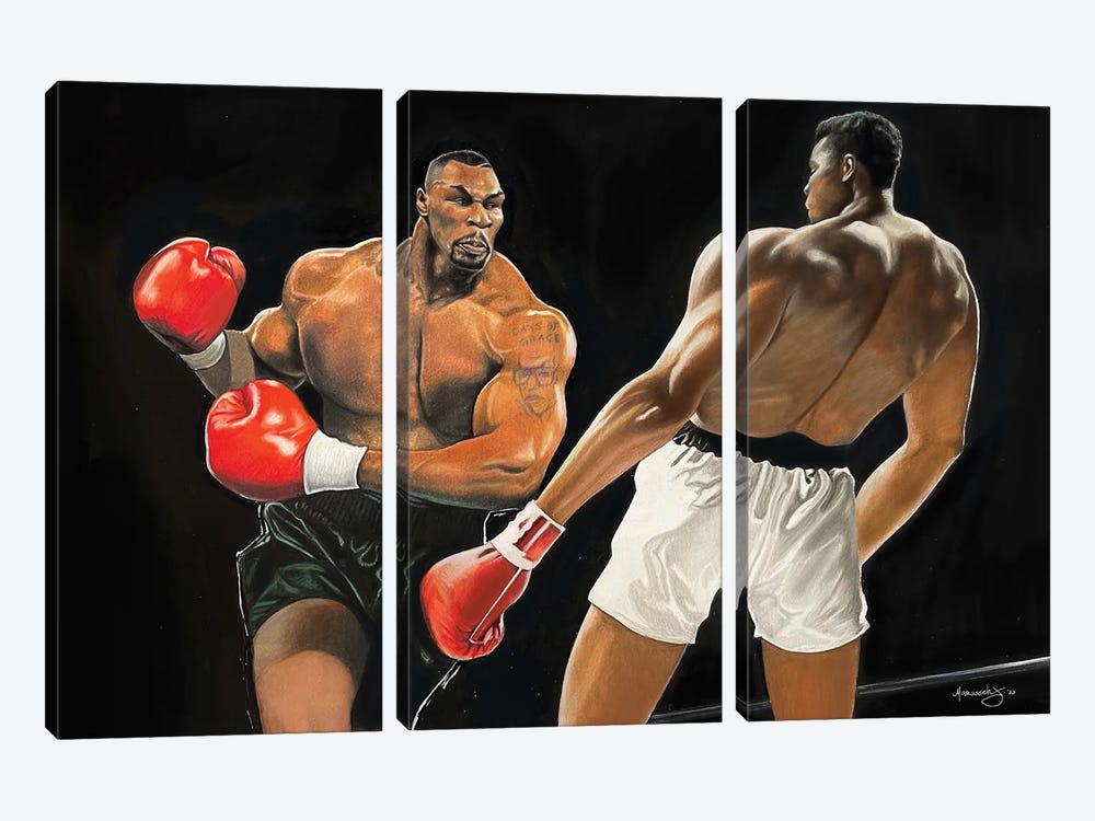 Tyson Vs Ali by Manasseh Johnson 3-piece Canvas Artwork