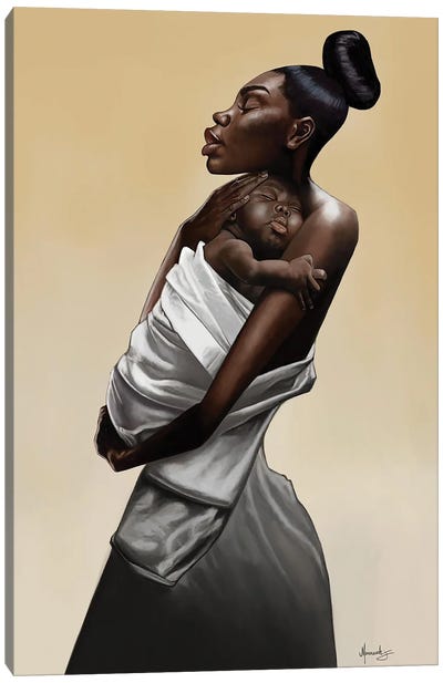 Mother And Child Canvas Art Print - Manasseh Johnson