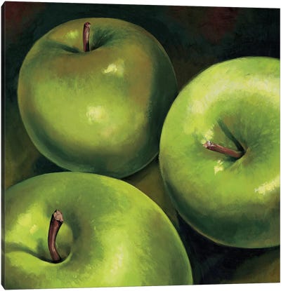 Mele verdi Canvas Art Print - Apple Art