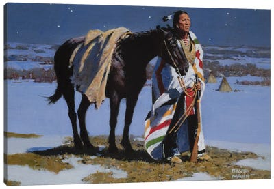Early Thaw Canvas Art Print - Native American Décor
